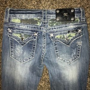 Camo sequin miss me jeans